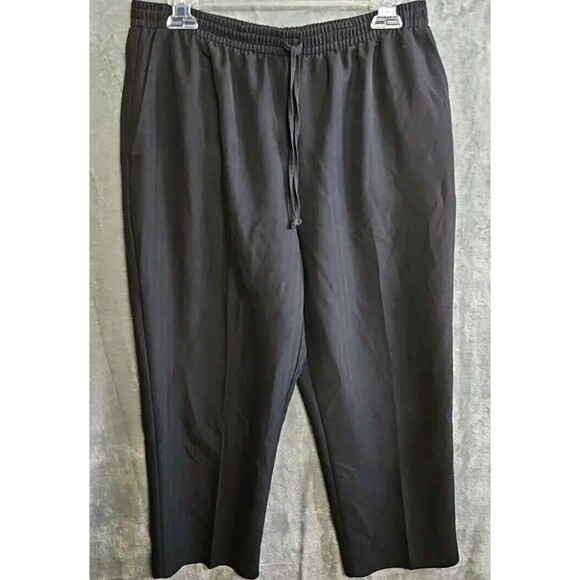 Alfred Dunner Women's 12 Black Pullon Pants Pockets rayon blend 26in inseam - Picture 1 of 11